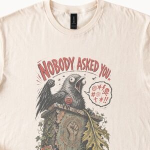 Rebellious Bird Skull Boho Graphic Tee